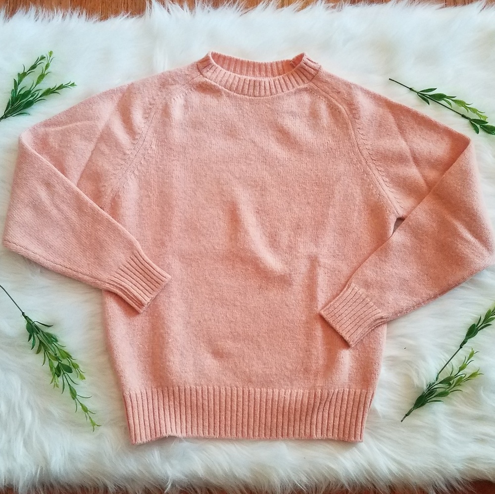 Vintage Fox Sweater in Peach, size large